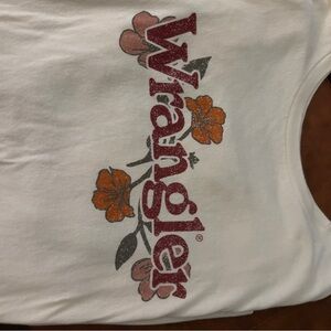 Women’s Wrangler White Tee with Floral Print